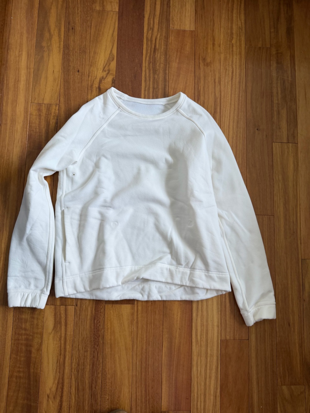 Lululemon Classic White Crewneck Sweatshirt